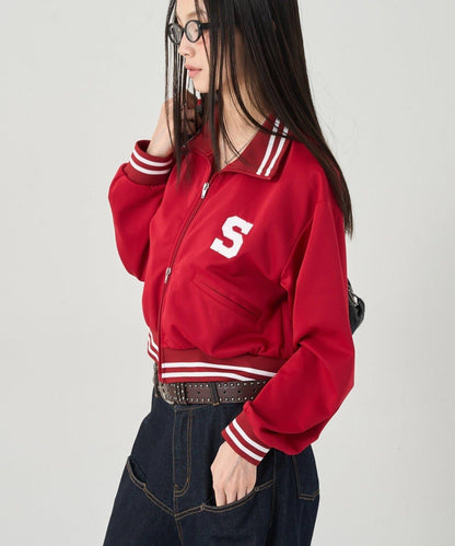 S LOGO緊湊型立領針織衫