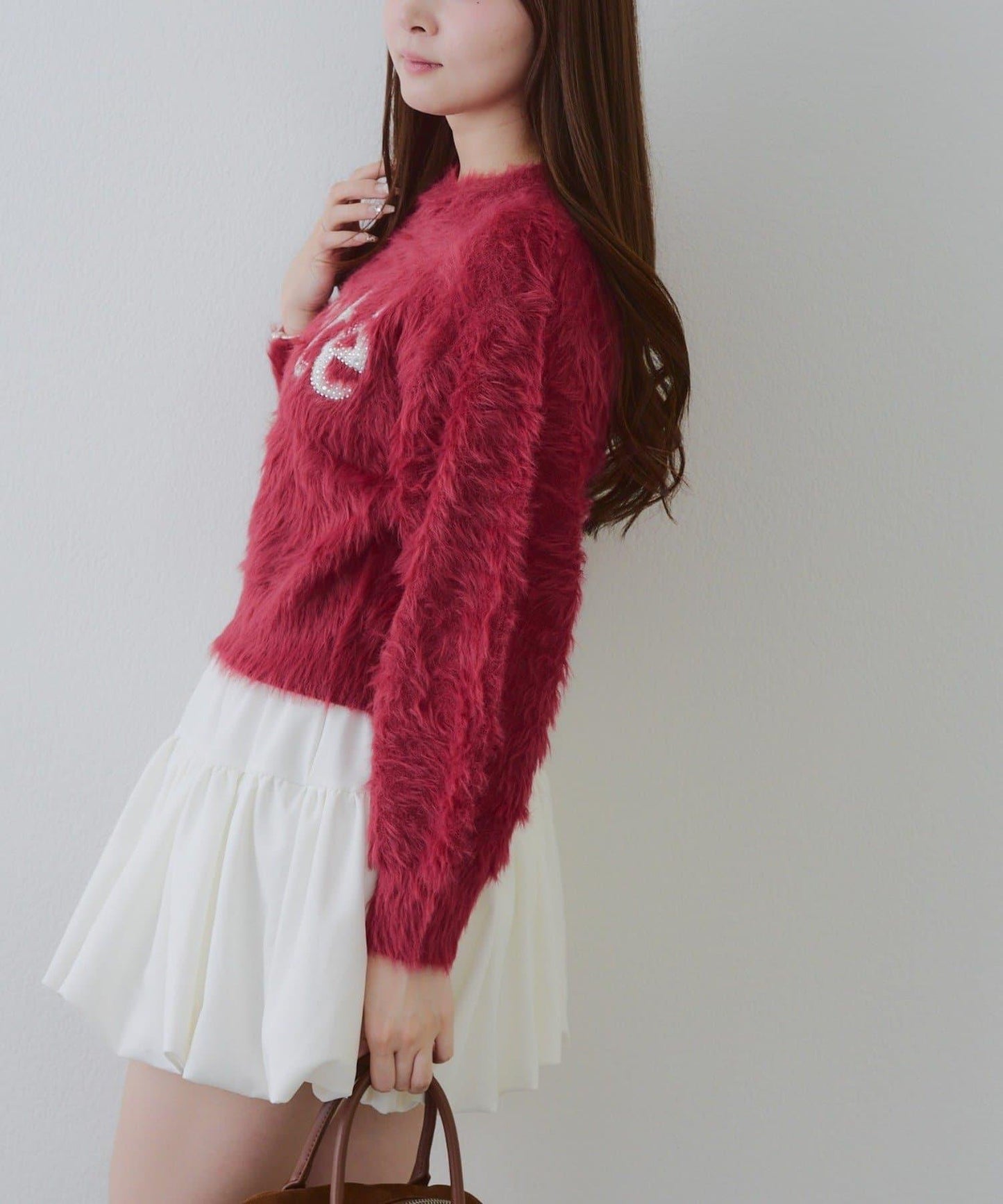 亮片標誌羽毛針織衫