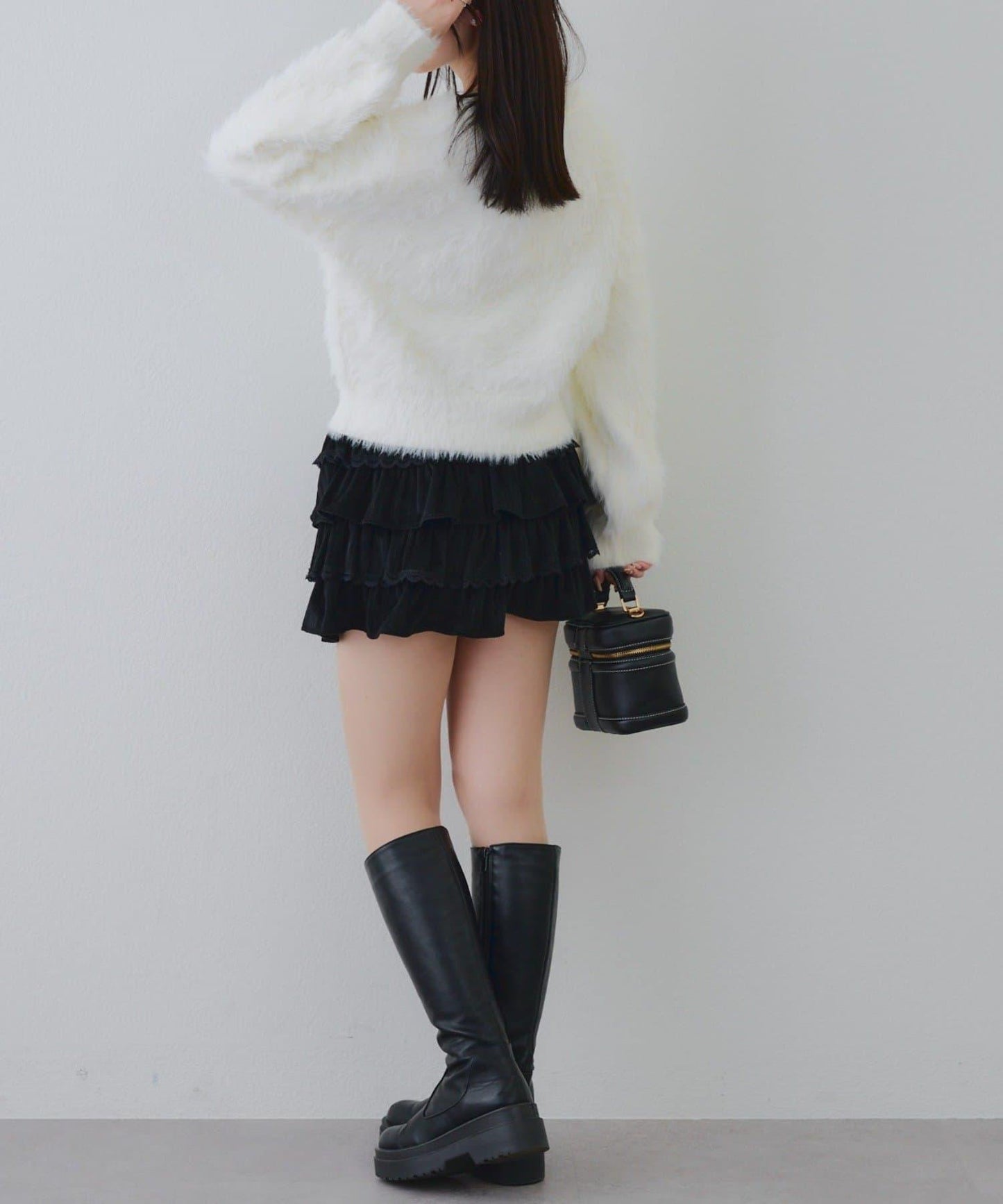 亮片標誌羽毛針織衫