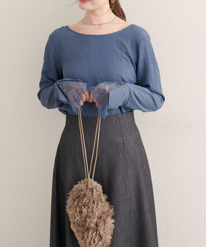 蕾絲拼接針織衫