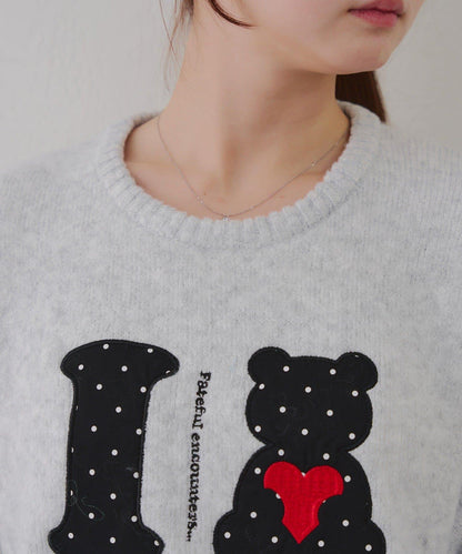 ILOVE BEAR針織套頭衫