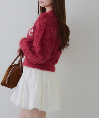 亮片標誌羽毛針織衫