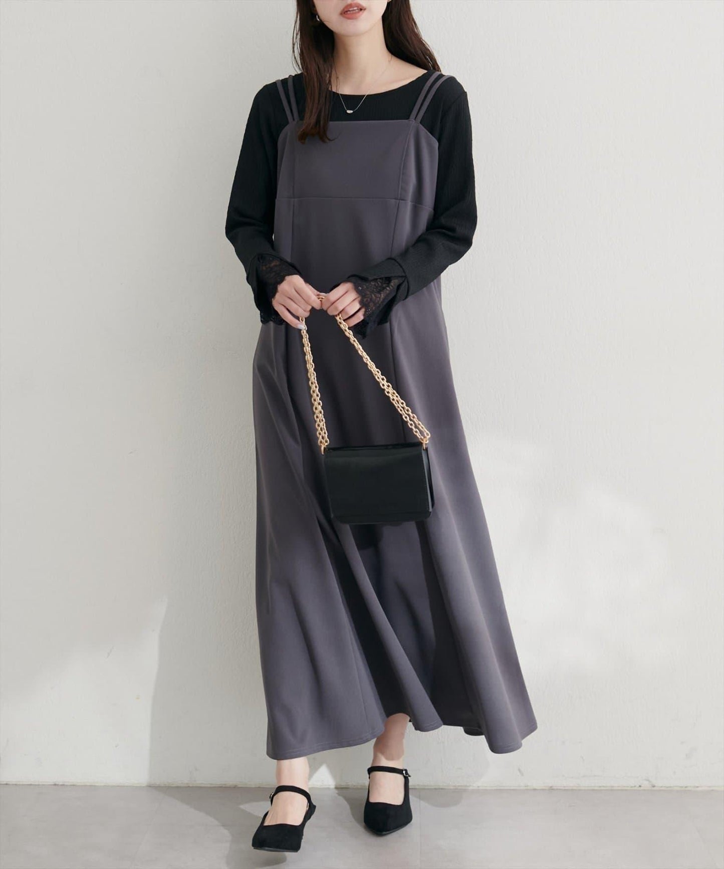 蕾絲拼接針織衫