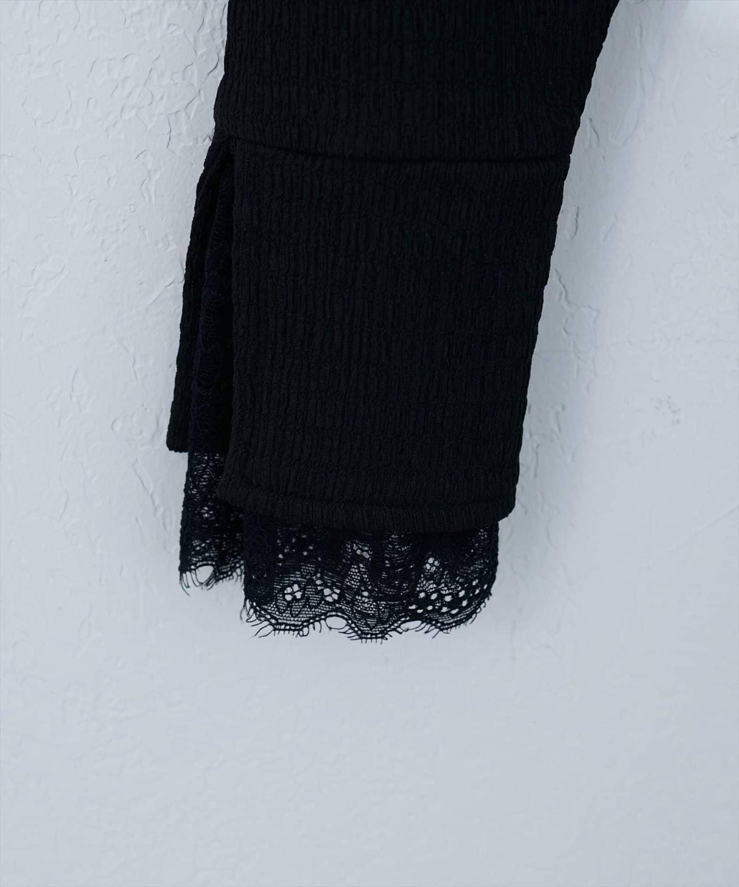 蕾絲拼接針織衫