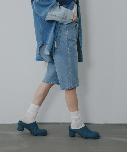 2尺碼可選修身五分牛仔褲