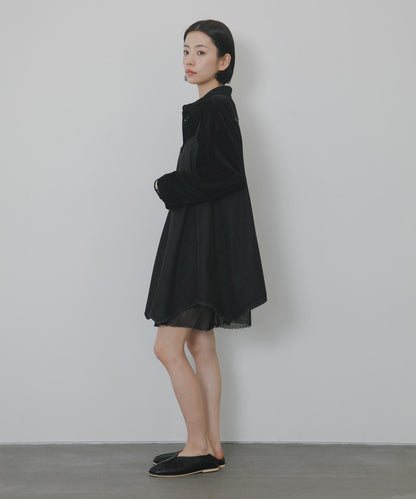 網紗拼接牛仔吊帶連衣裙