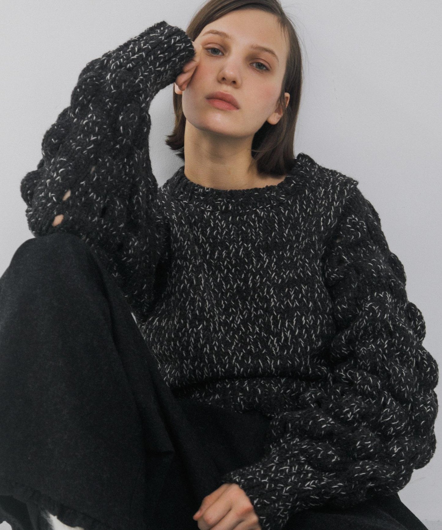 燈籠袖長袖針織衫