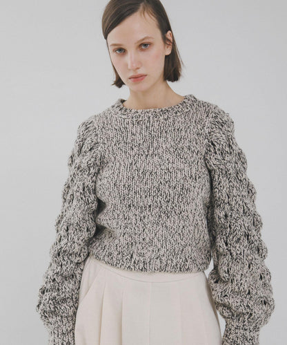 燈籠袖長袖針織衫