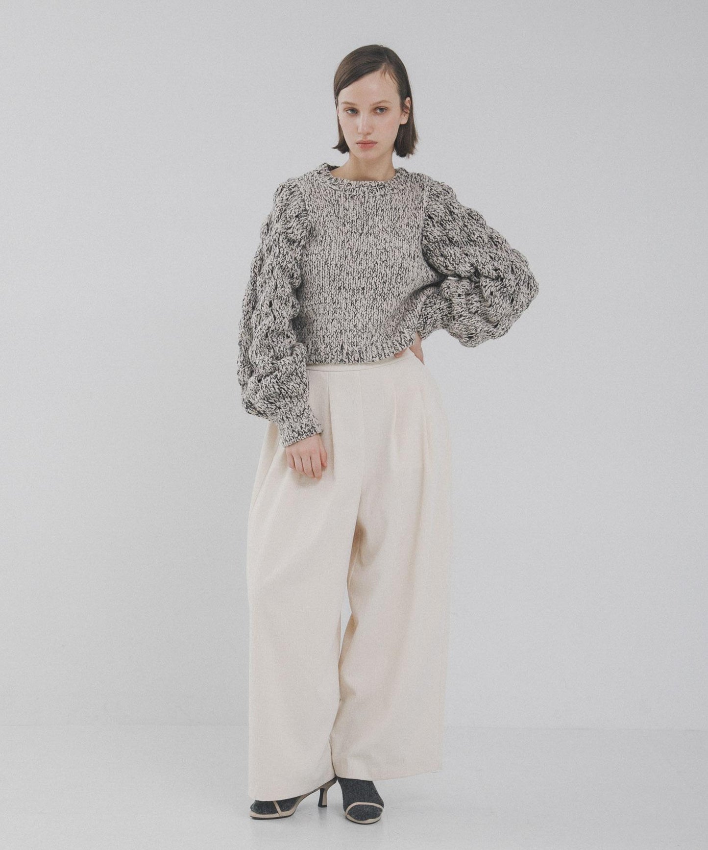 燈籠袖長袖針織衫