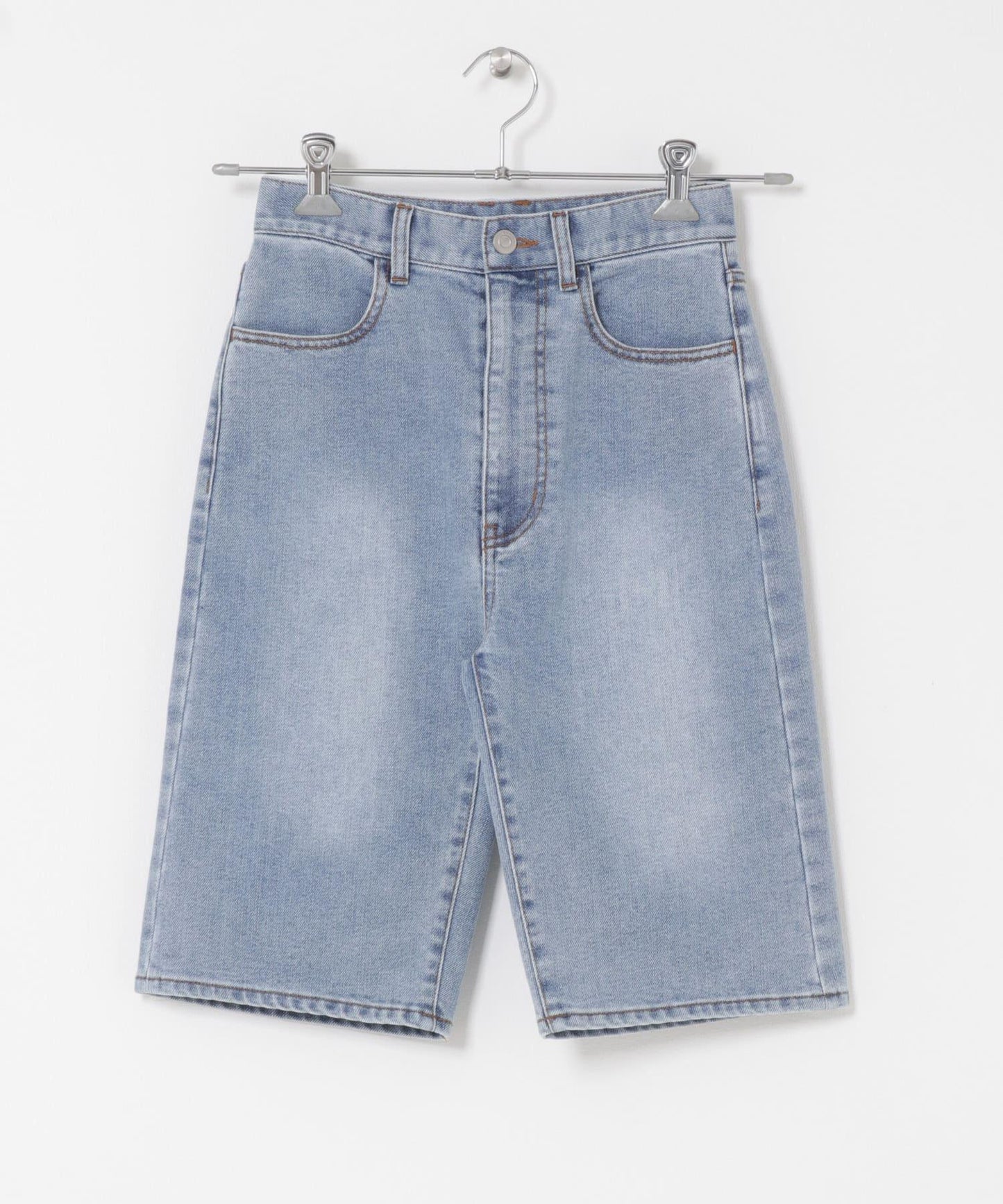 2尺碼可選修身五分牛仔褲