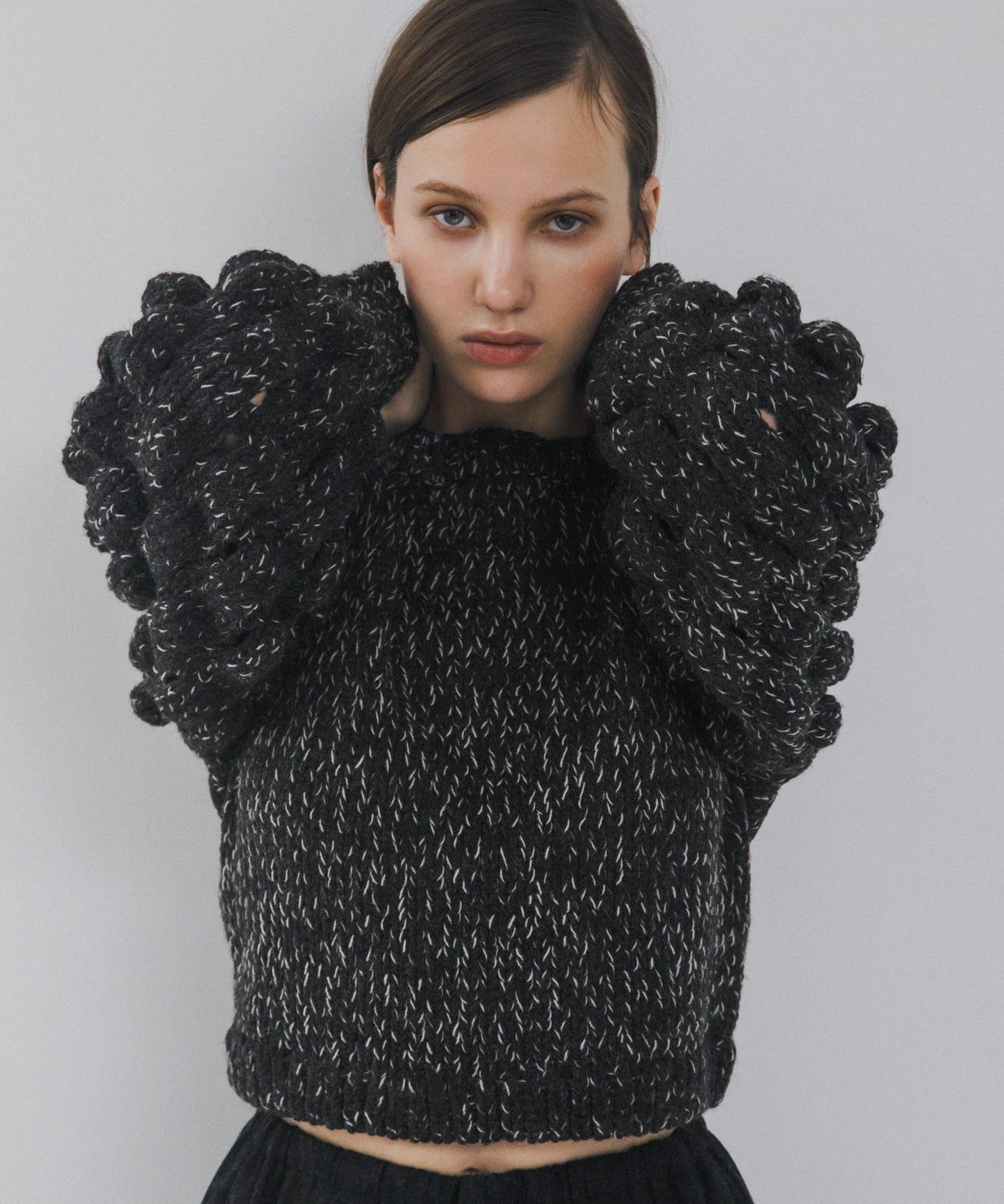 燈籠袖長袖針織衫