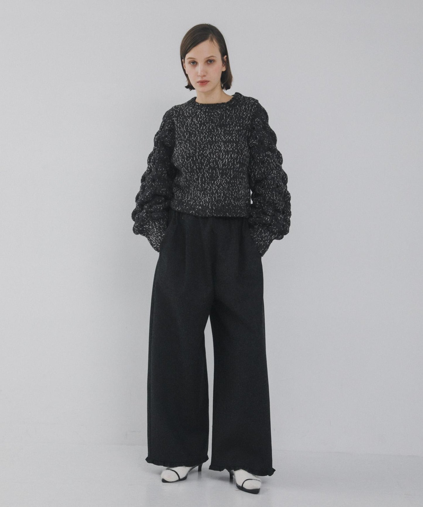 燈籠袖長袖針織衫