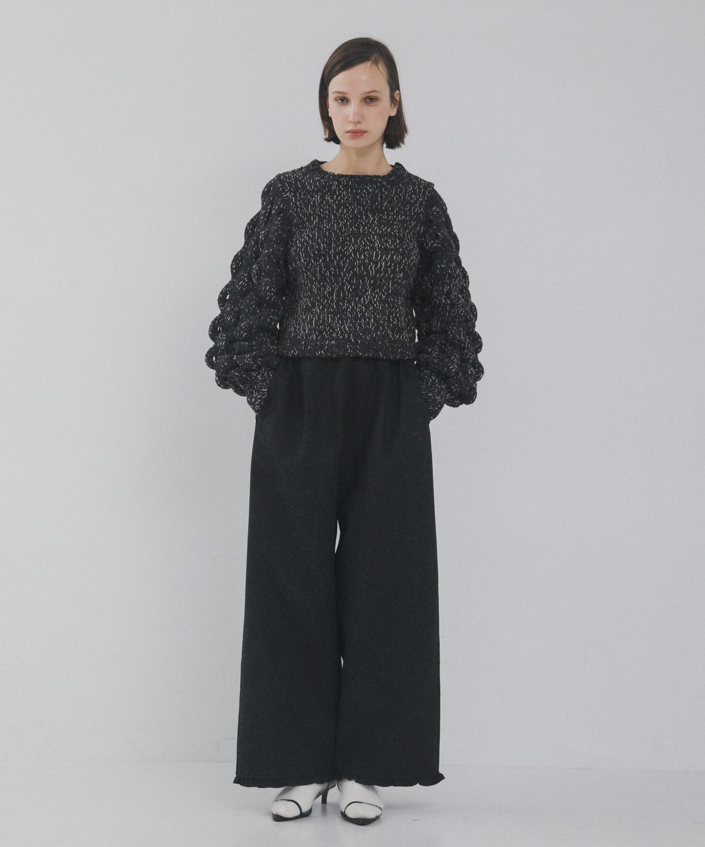 燈籠袖長袖針織衫