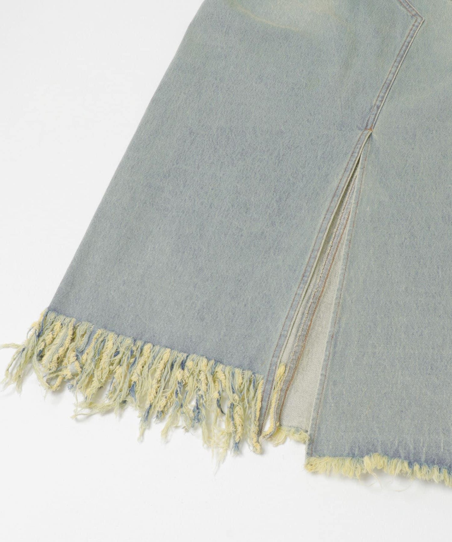 不對稱流蘇牛仔裙