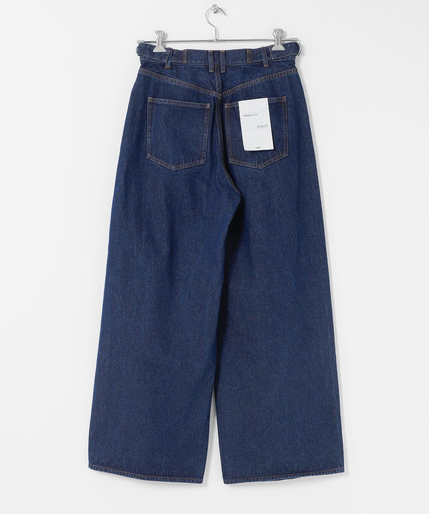 「3尺碼可選」褶皺紐扣牛仔褲