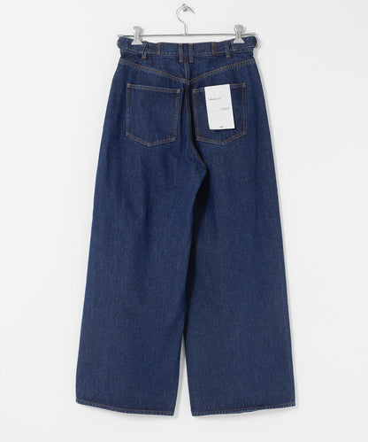 「3尺碼可選」褶皺紐扣牛仔褲