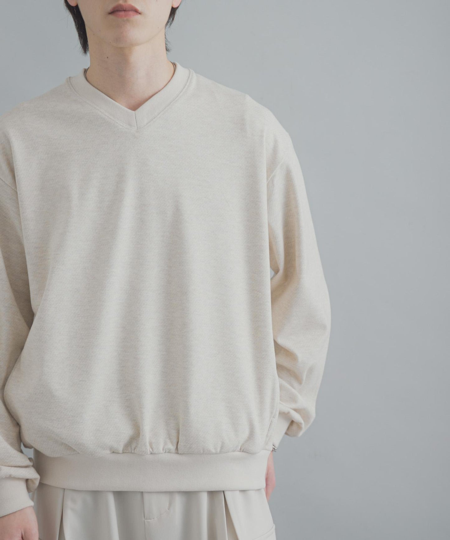 防藍光羊毛V領套頭衫