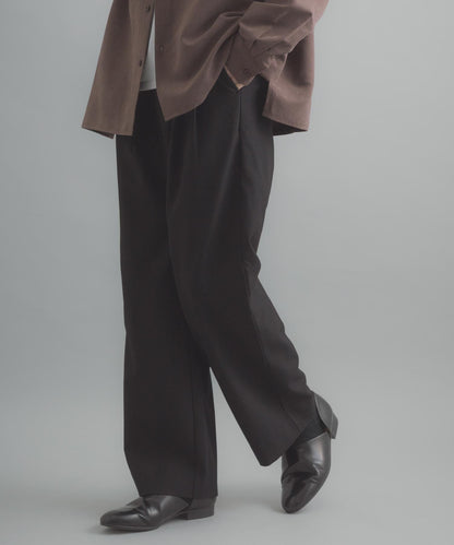 雙褶寬腿褲