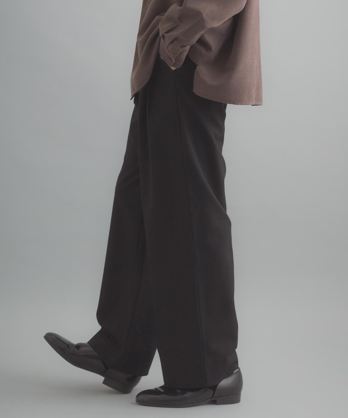 雙褶寬腿褲