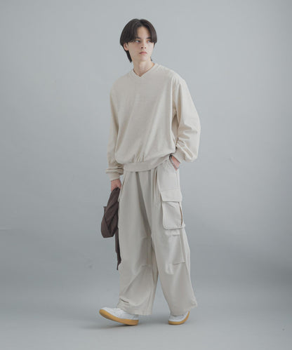 防藍光羊毛V領套頭衫