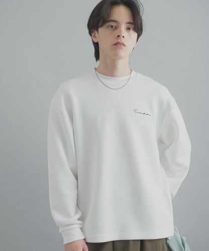 部分色 刺繡加厚長袖T恤