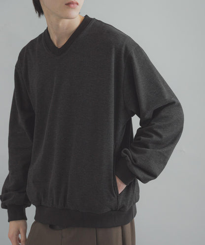 防藍光羊毛V領套頭衫