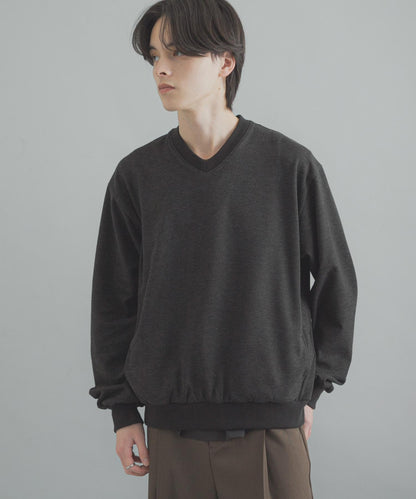 防藍光羊毛V領套頭衫