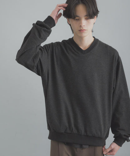 防藍光羊毛V領套頭衫