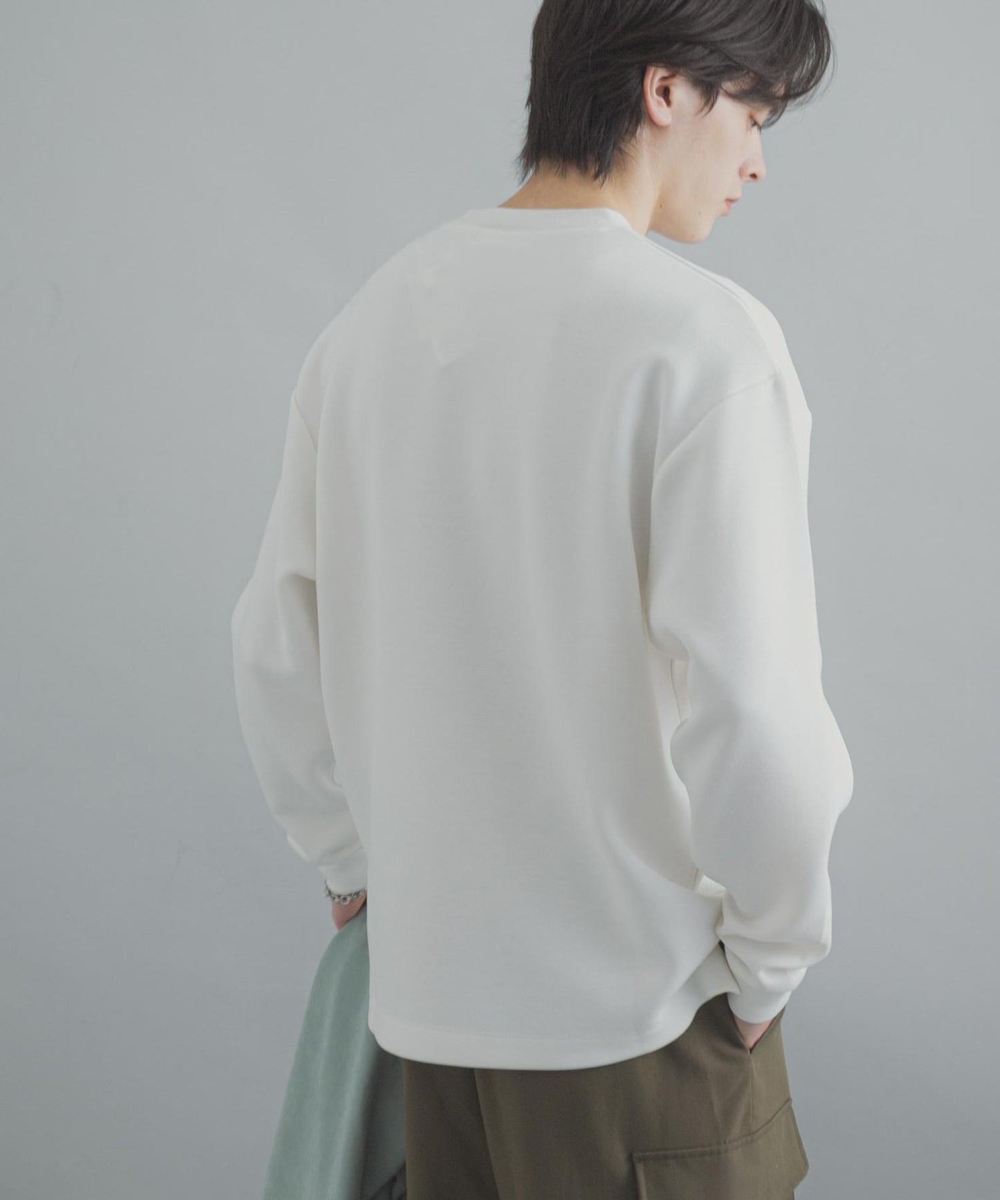 部分色 刺繡加厚長袖T恤