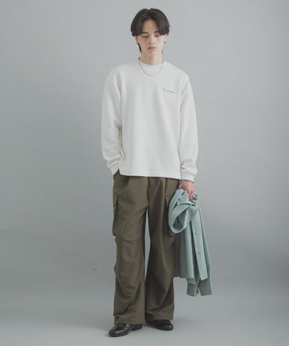 部分色 刺繡加厚長袖T恤