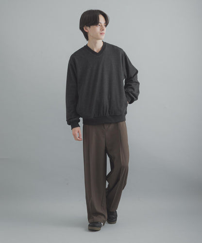 防藍光羊毛V領套頭衫