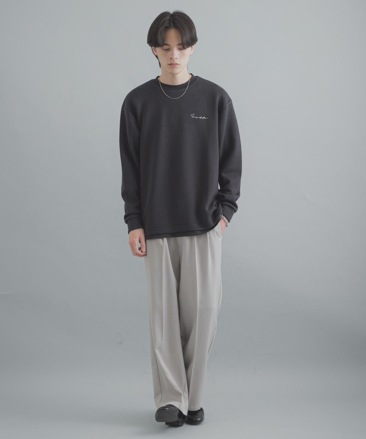 部分色 刺繡加厚長袖T恤