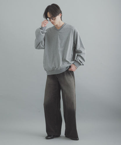 防藍光羊毛V領套頭衫