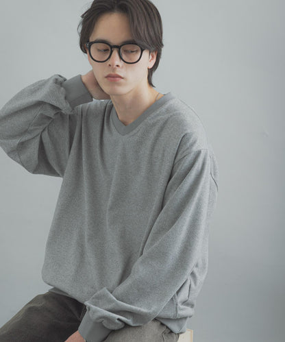 防藍光羊毛V領套頭衫