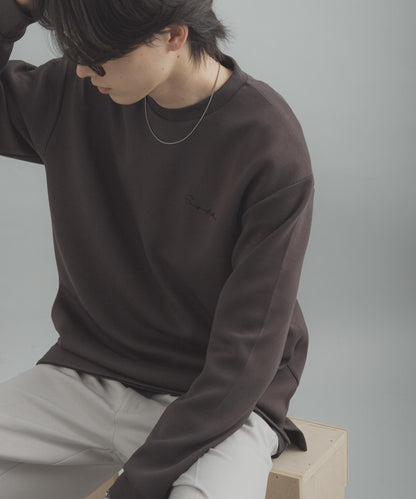 部分色 刺繡加厚長袖T恤