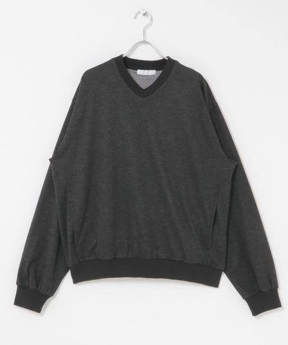 防藍光羊毛V領套頭衫