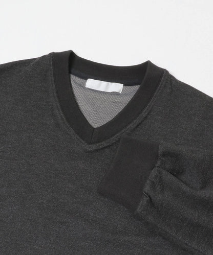 防藍光羊毛V領套頭衫