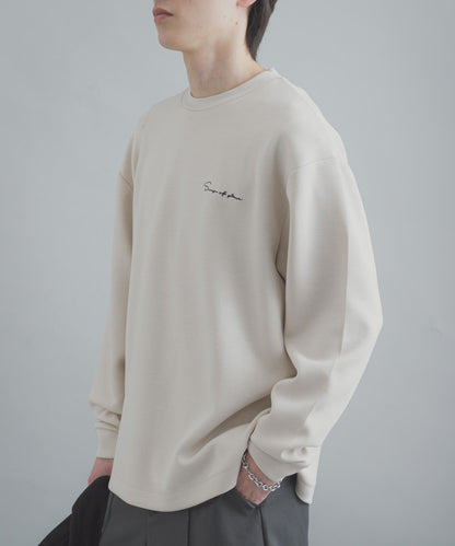 部分色 刺繡加厚長袖T恤