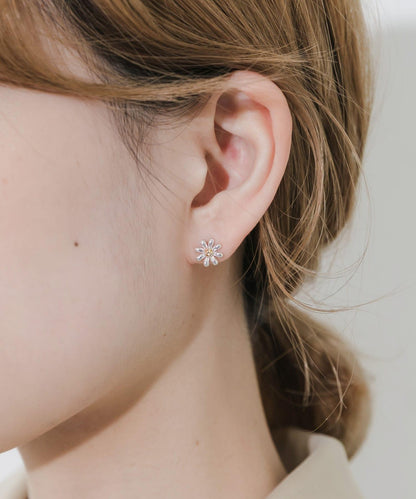 迷你花朵耳環