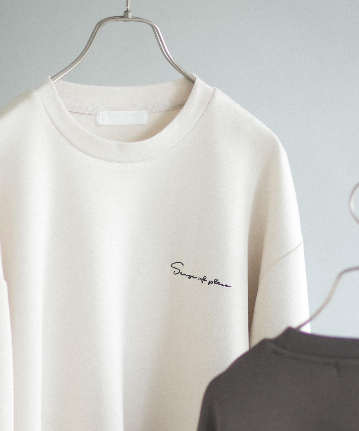 部分色 刺繡加厚長袖T恤