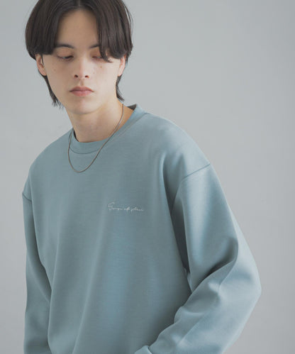 部分色 刺繡加厚長袖T恤