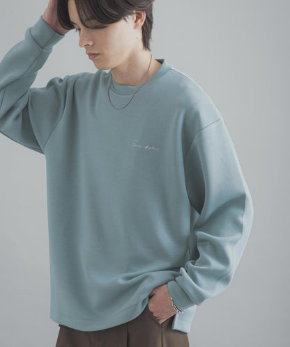 部分色 刺繡加厚長袖T恤