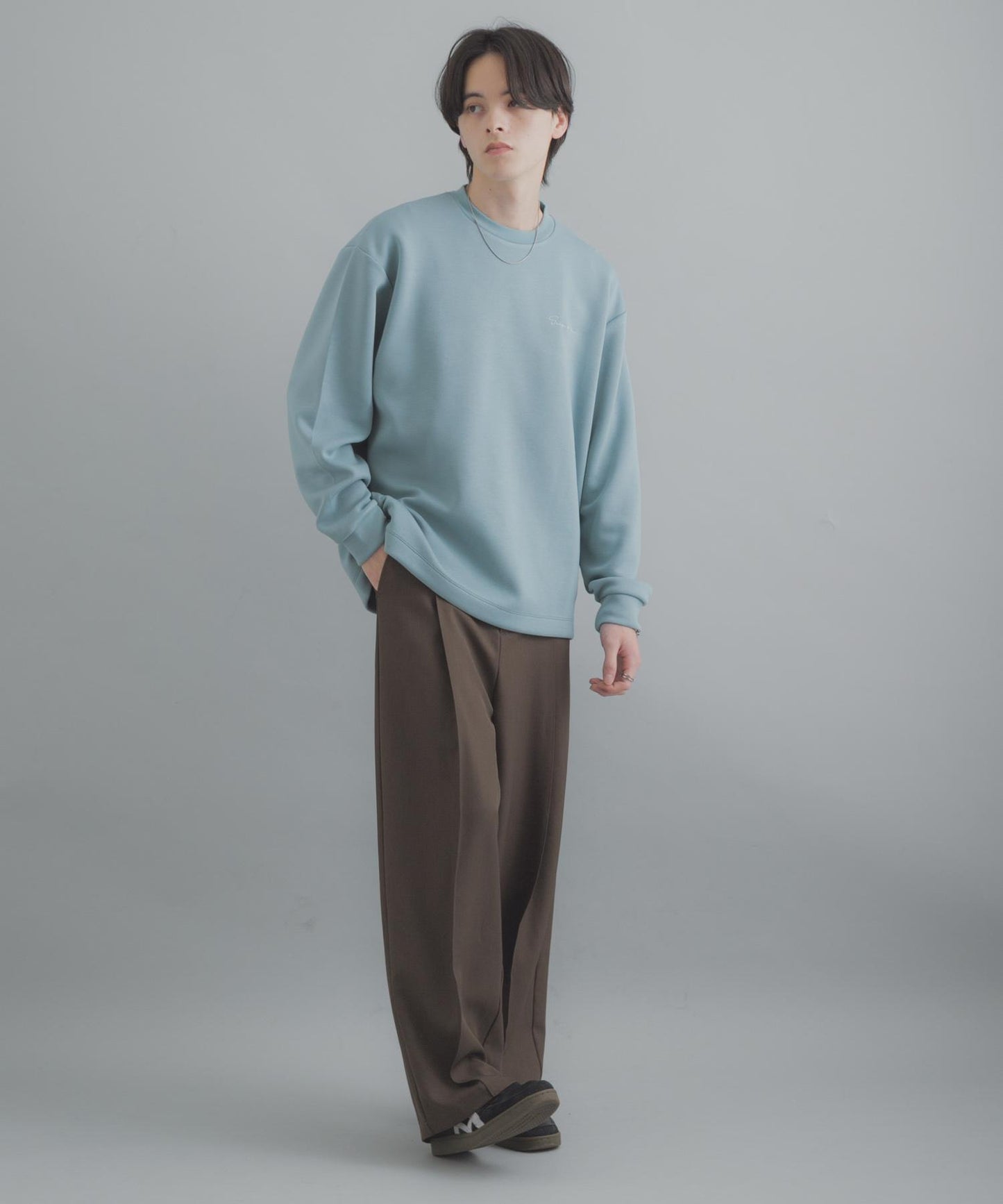 部分色 刺繡加厚長袖T恤