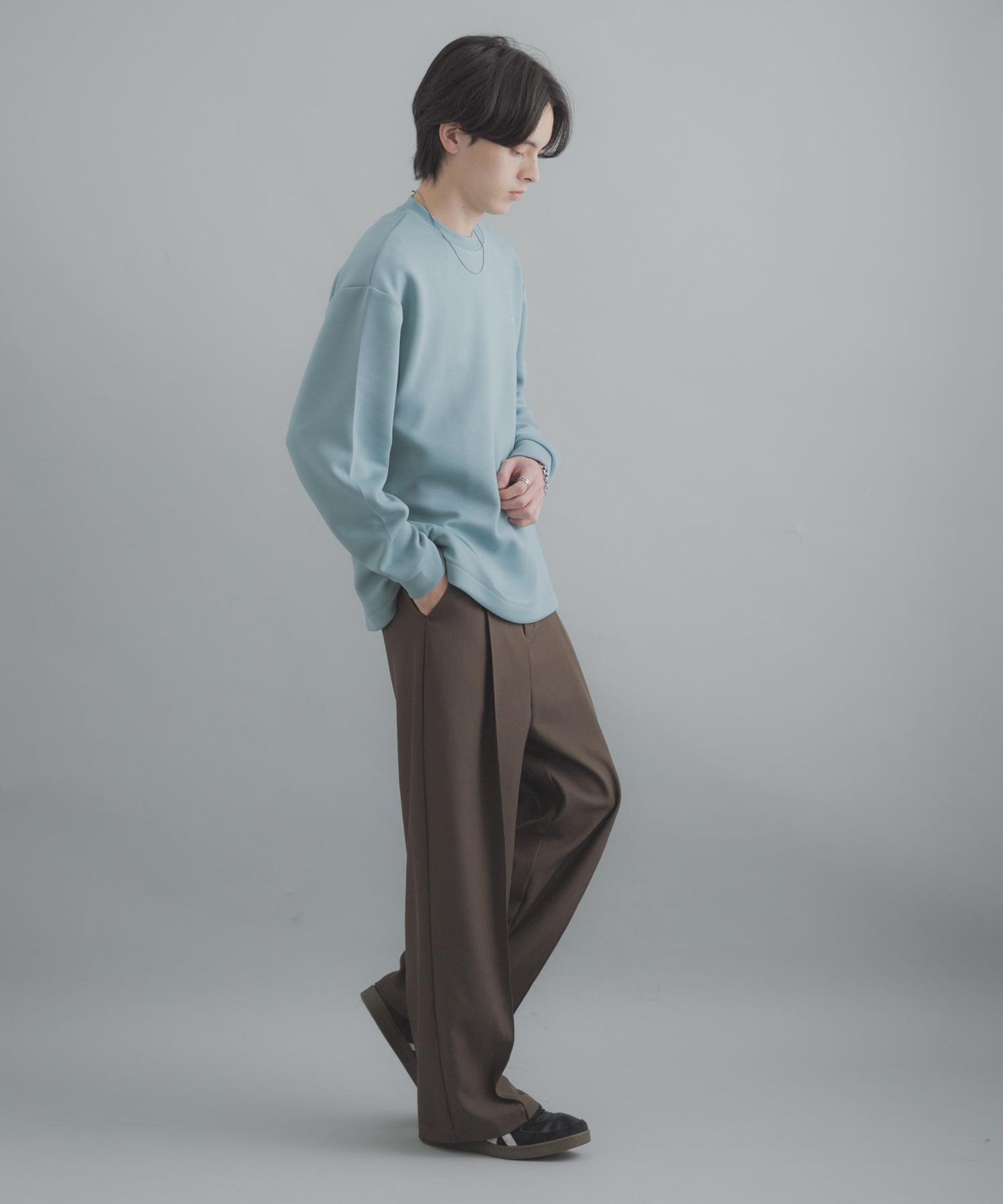 部分色 刺繡加厚長袖T恤