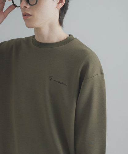 部分色 刺繡加厚長袖T恤