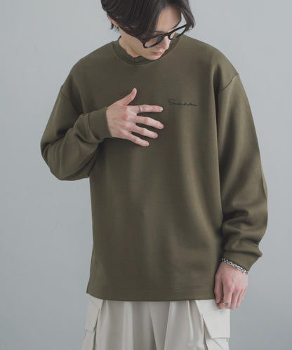 部分色 刺繡加厚長袖T恤