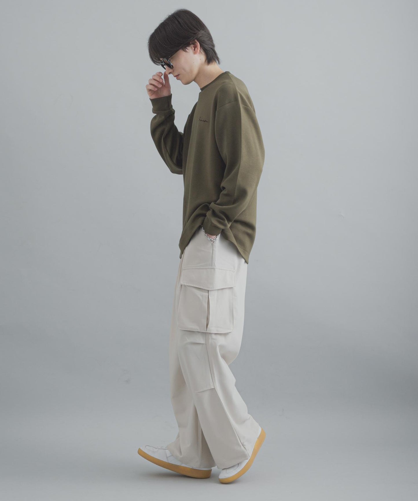 部分色 刺繡加厚長袖T恤