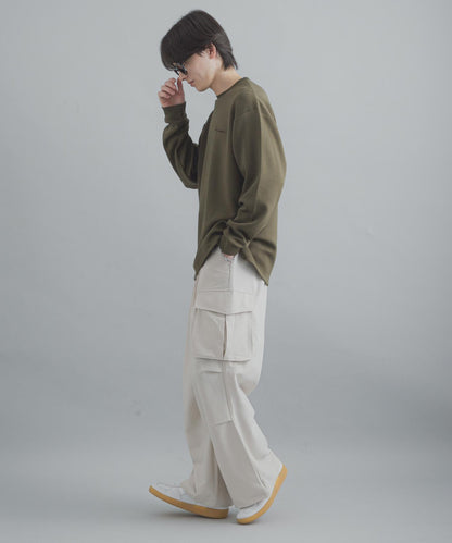 部分色 刺繡加厚長袖T恤