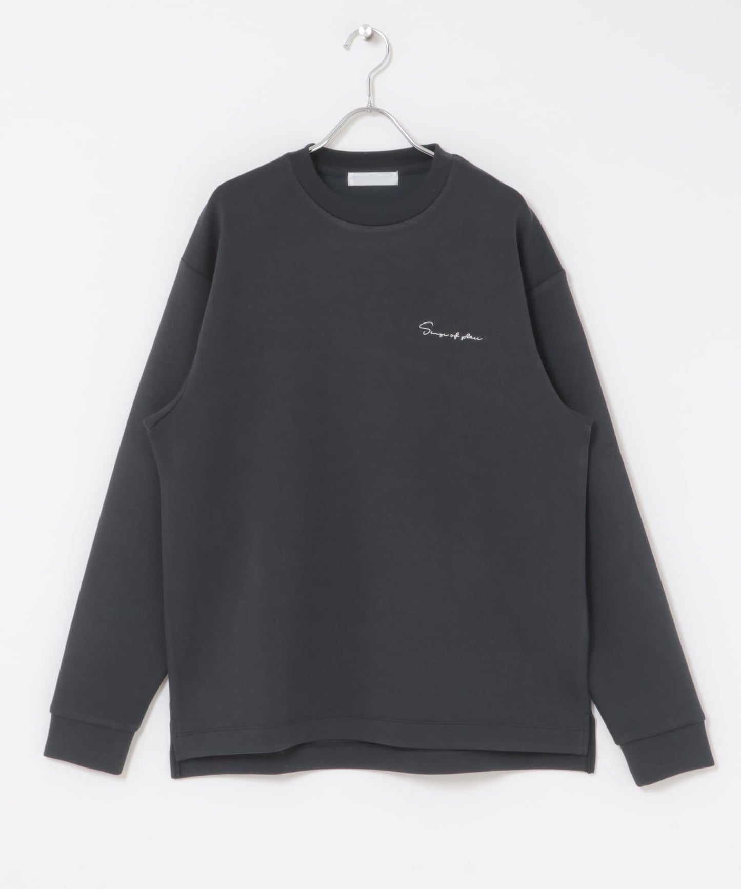 部分色 刺繡加厚長袖T恤