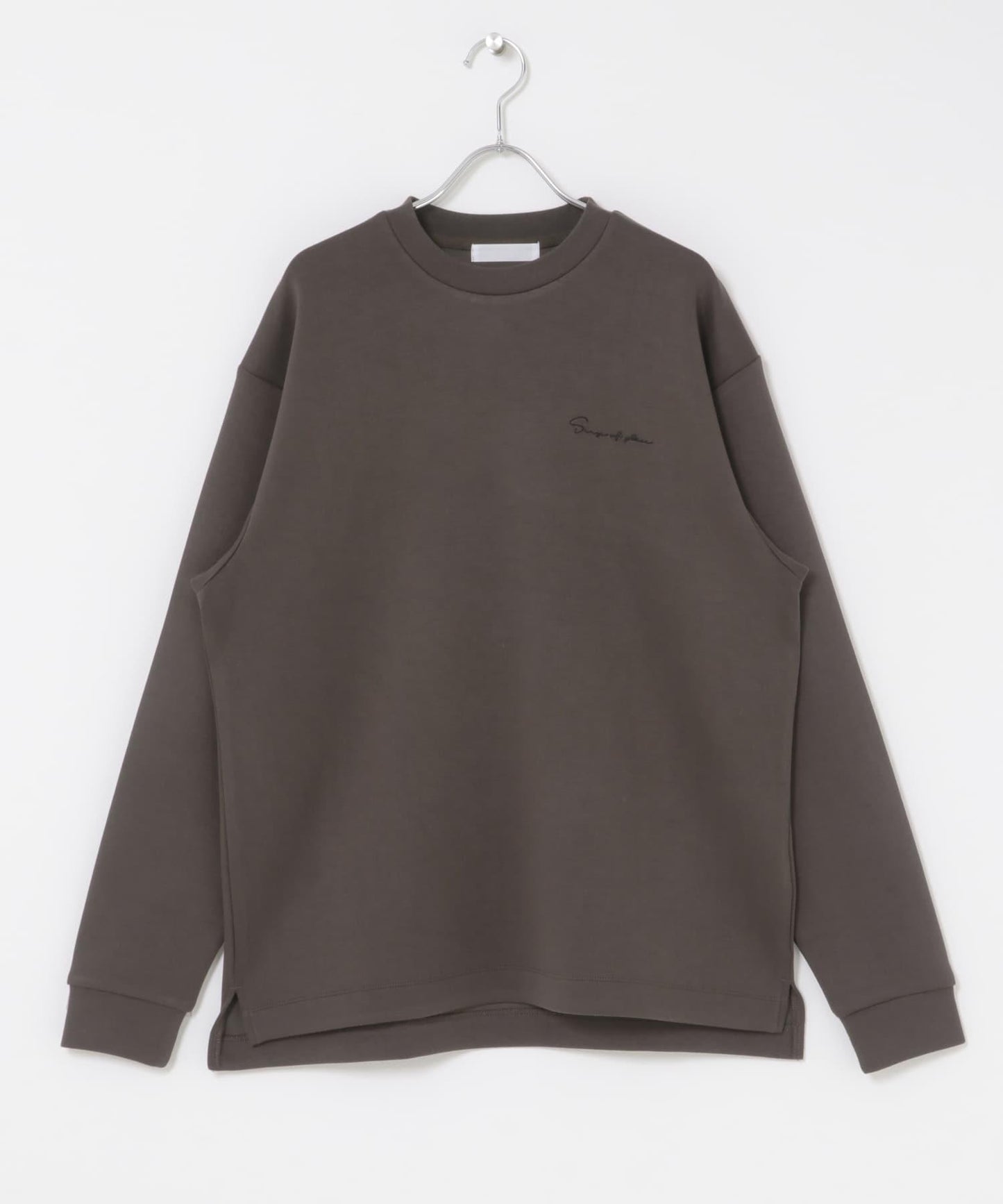 部分色 刺繡加厚長袖T恤